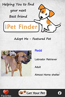The new iPet Finder iPhone application can help you find a pet or place a pet for adoption on Petfinder.com.
