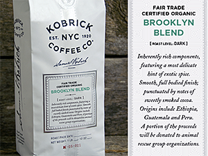 Kobrick Coffee Fair Trade Certified Organic Brooklyn Blend