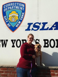 Farrell, Starr, and their Glen Wild Animal Rescue handlers visit Rikers Island, 'Home of New York's Boldest,' every week to work with the inmates.