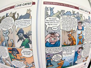 The NYCFCI website provides a variety of free printed materials that you can use to educate and engage with your cat colony's neighbors. (Photo by Marc Birnbach)